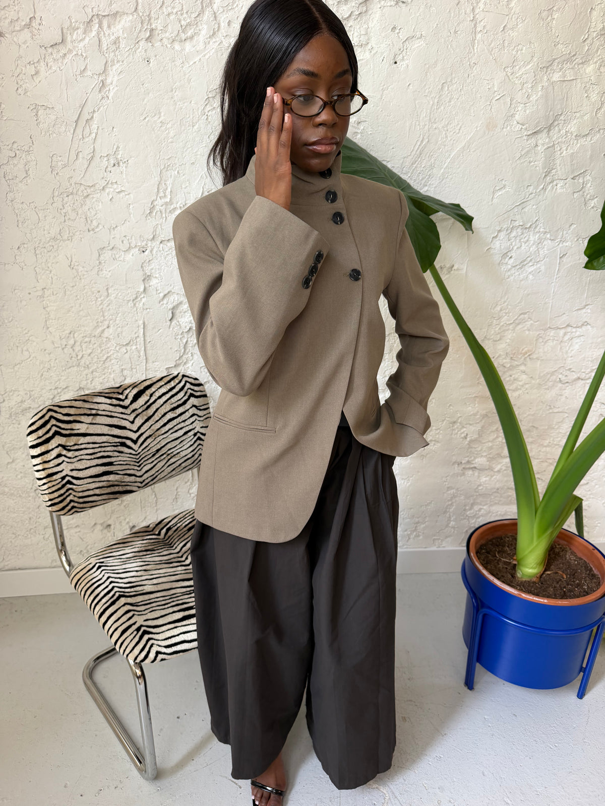 Blazer croisée - Taupe