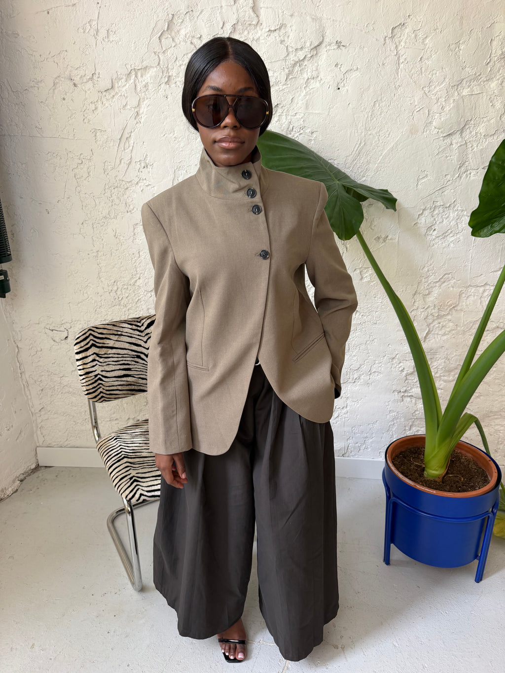 Blazer croisée - Taupe
