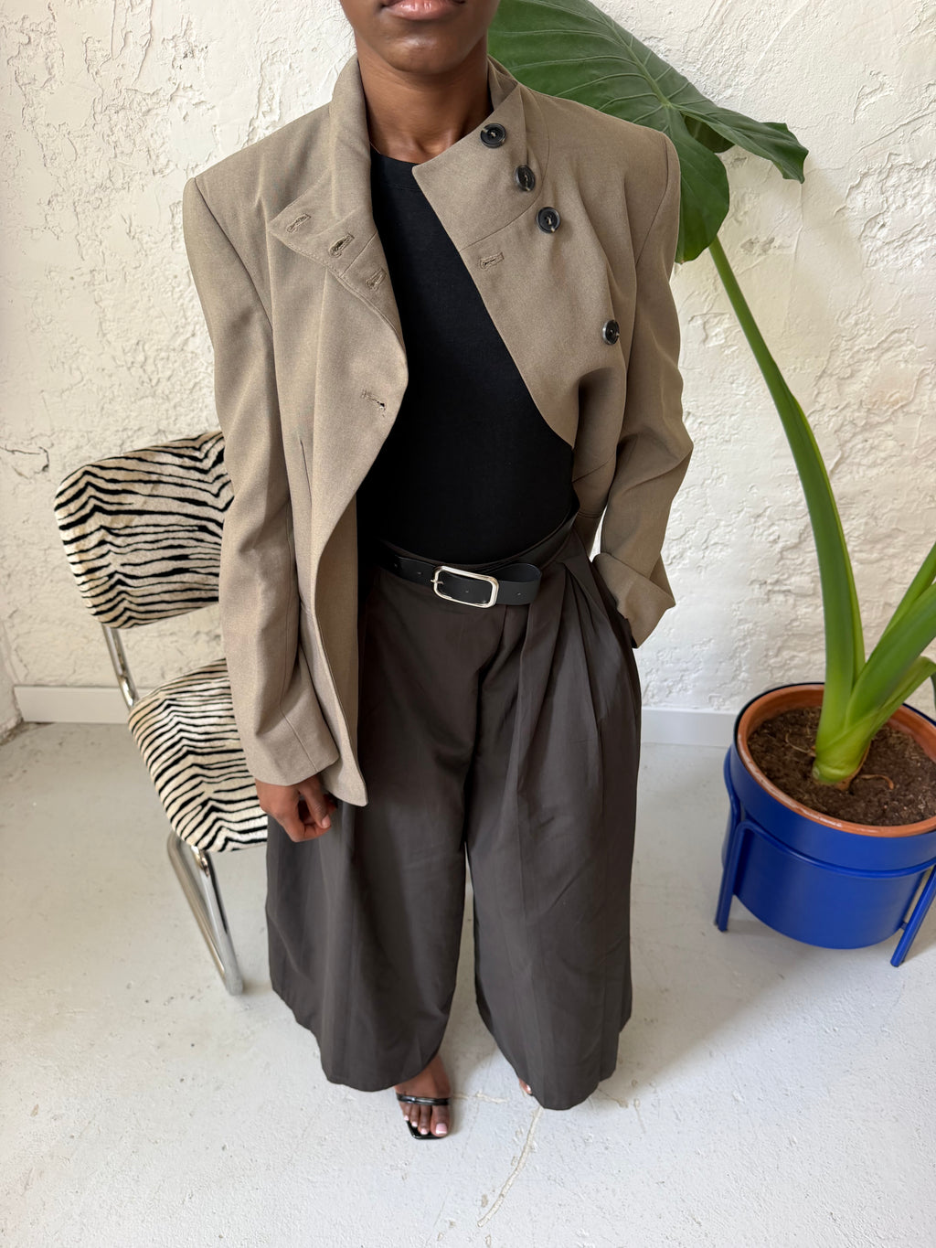 Blazer croisée - Taupe