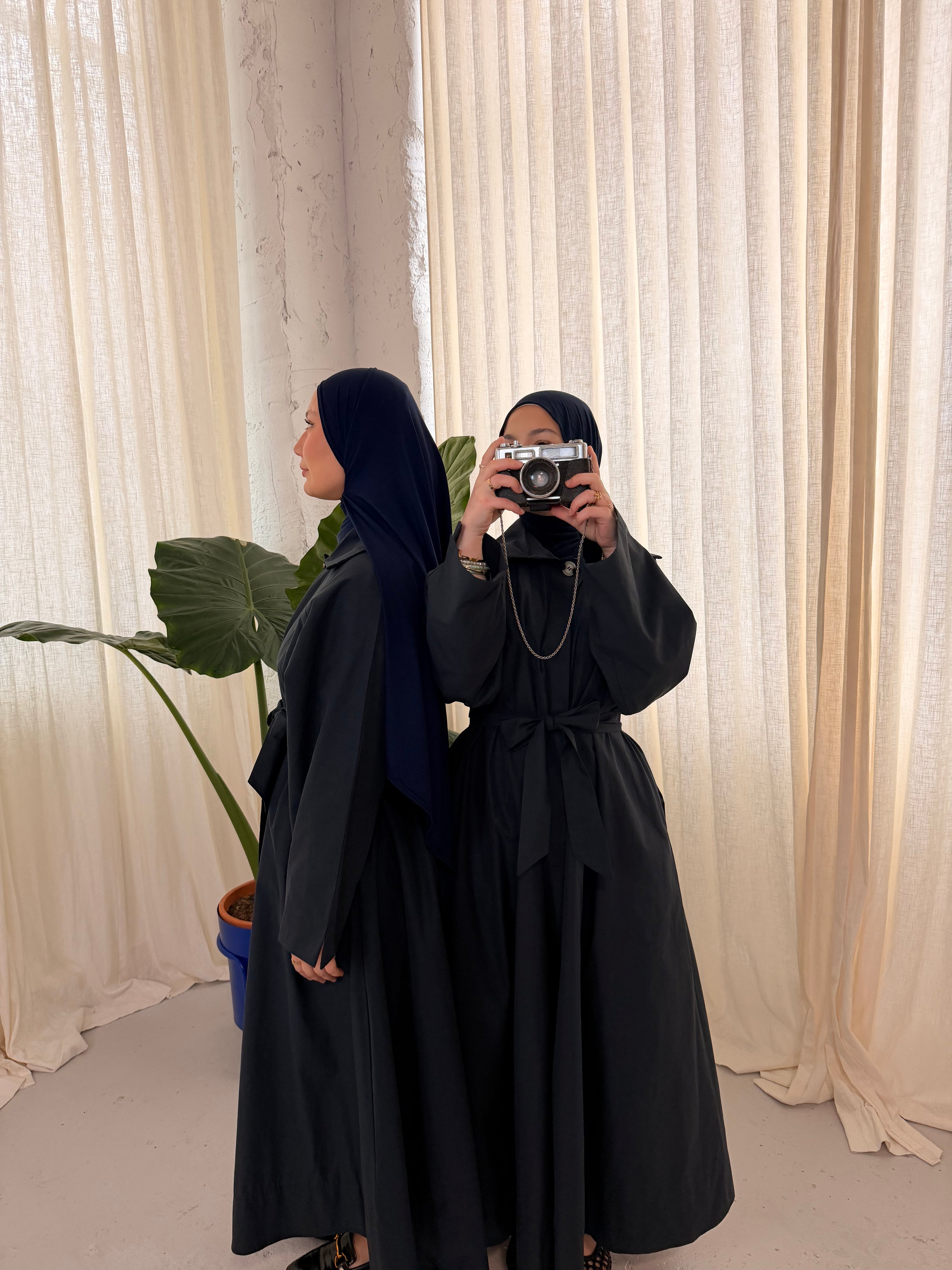 TRENCH EXRTA LONG BELLIS bleu marine