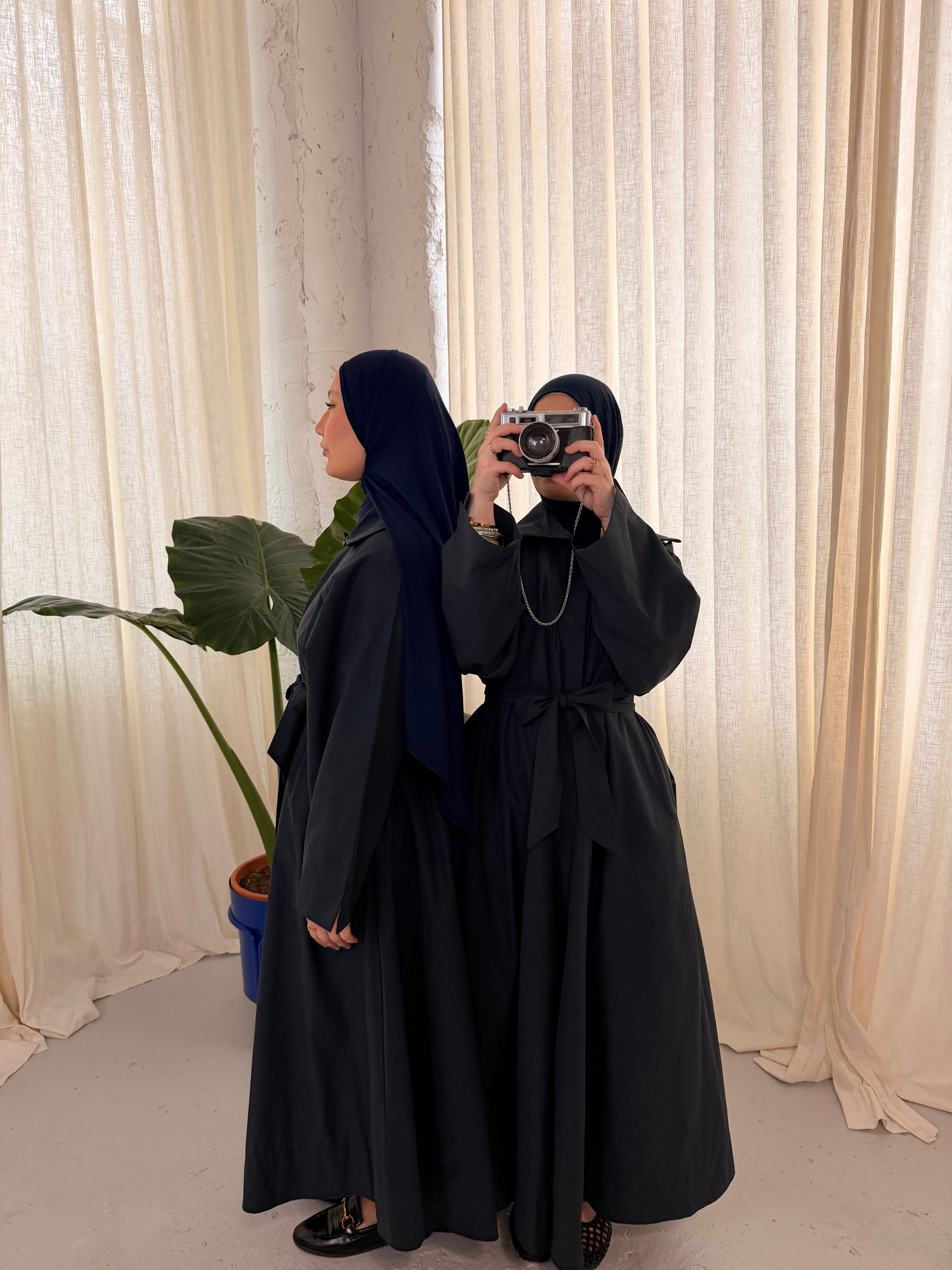 TRENCH EXRTA LONG BELLIS bleu marine