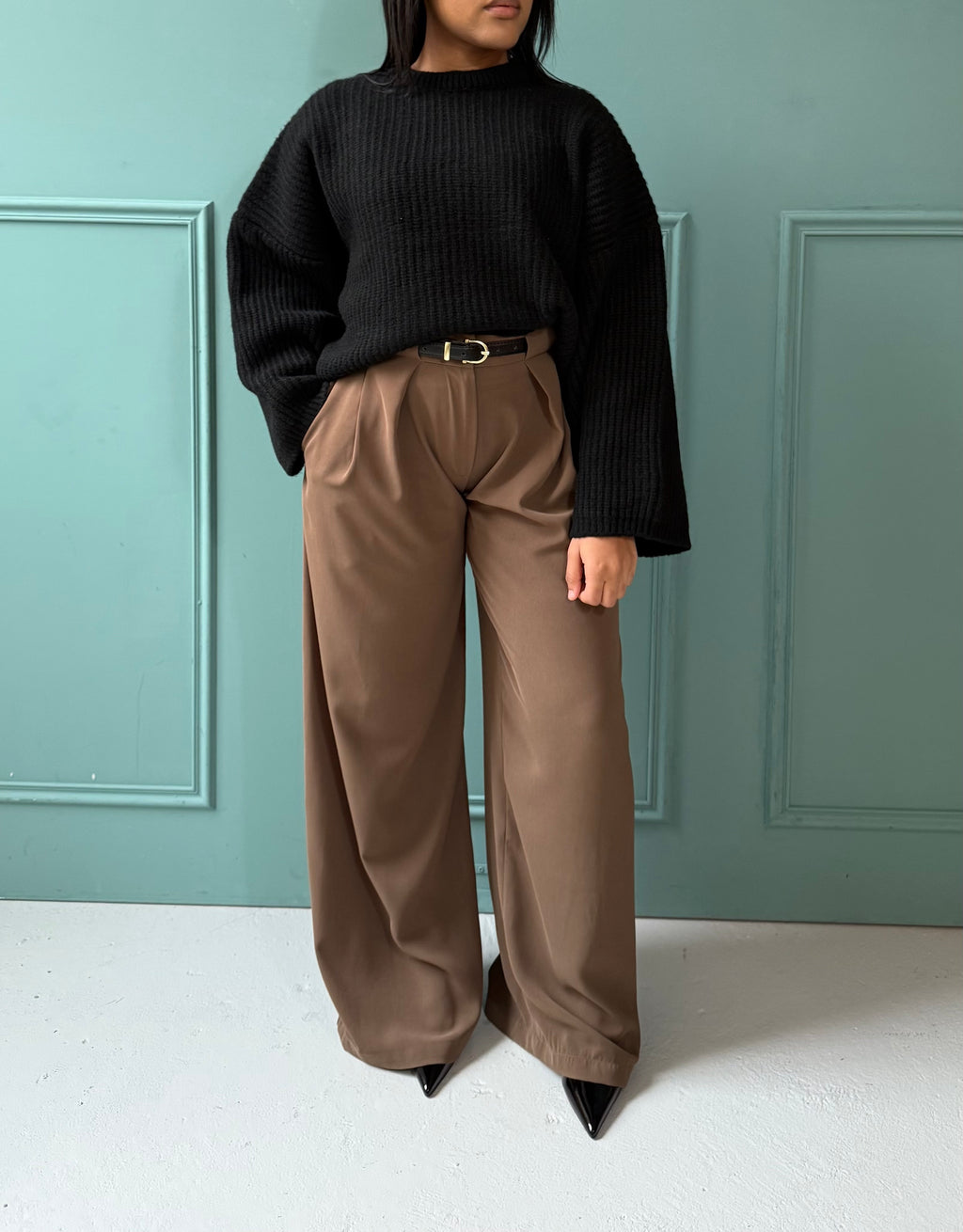 PULL EN TRICOT DAHLIA NOIR