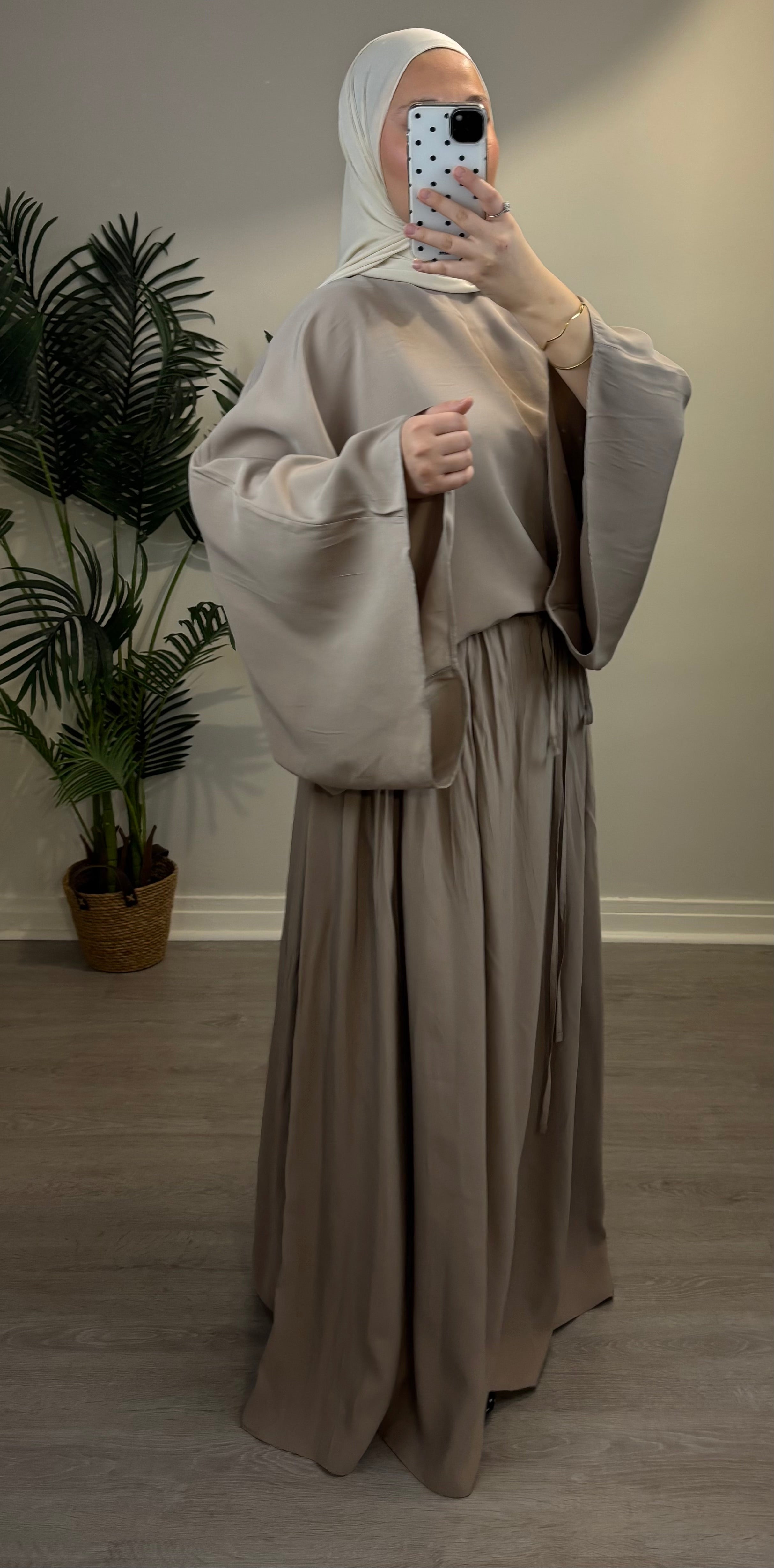 Ensemble LIVA taupe deux pièces